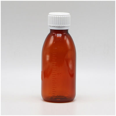 Botella de prescripción con tapa de seguridad para niños de 120 mL material PET para jarabe de arce