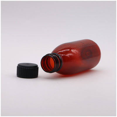 Botella de prescripción con tapa de seguridad para niños de 120 mL material PET para jarabe de arce