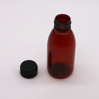 Botella de prescripción con tapa de seguridad para niños de 120 mL material PET para jarabe de arce