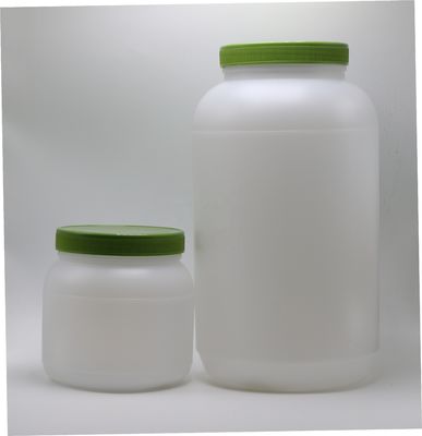 Pan 1L / 4L Polvo de proteína HDPE de boca ancha Almacenamiento de alimentos con tapa de tornillo y forro de inducción de calor de aluminio