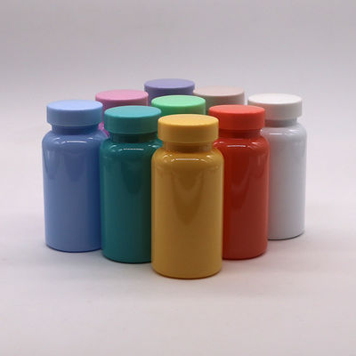Botella de cápsulas de píldoras PET de 150 ml en varios colores personalizables para medicina sólida oral