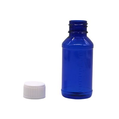 Contenedor de farmacia redondo de PET de 100 ml para desechos médicos con tapa de seguridad para niños impresa con pantalla