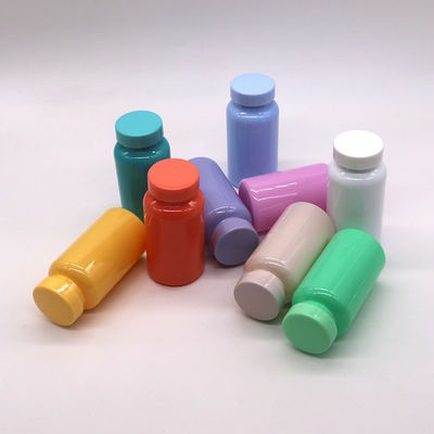 Botella de cápsulas de píldoras PET de 150 ml en varios colores personalizables para medicina sólida oral