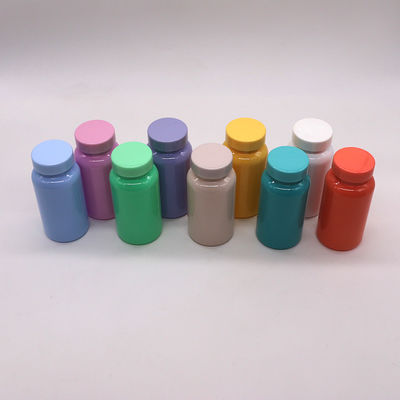 Botella de cápsulas de píldoras PET de 150 ml en varios colores personalizables para medicina sólida oral