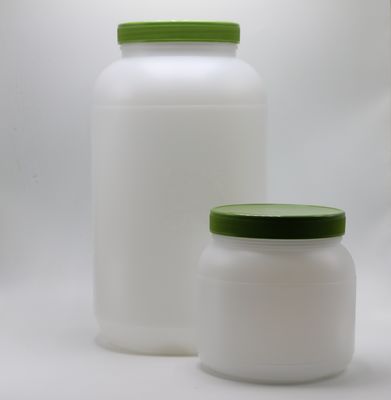 Pan 1L / 4L Polvo de proteína HDPE de boca ancha Almacenamiento de alimentos con tapa de tornillo y forro de inducción de calor de aluminio