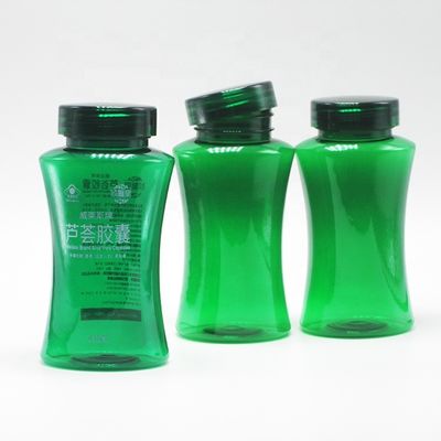 Diseño de PET de recogida de la cintura de la botella para suplementos dietéticos de nutrición cápsula píldora tableta