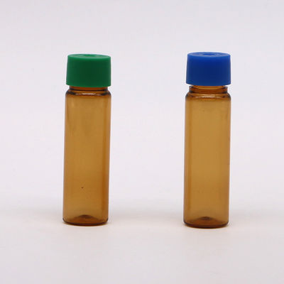 Botella de plástico líquido oral de forma redonda y delgada con tapa a prueba de alteraciones
