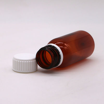 60 ml de Ambar redondo de prescripción farmacéutica PET líquido para medicamentos envasado con tapa