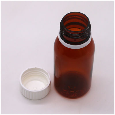 60 ml de Ambar redondo de prescripción farmacéutica PET líquido para medicamentos envasado con tapa