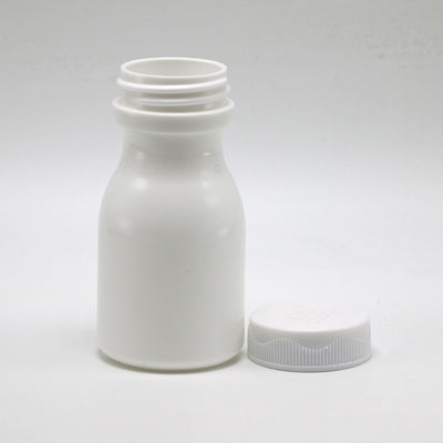 Botella de plástico HDPE de 60 ml blanca para el almacenamiento conveniente de tabletas y cápsulas sólidas