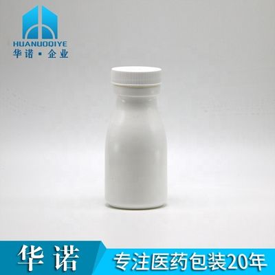 Botella de plástico HDPE de 60 ml blanca para el almacenamiento conveniente de tabletas y cápsulas sólidas
