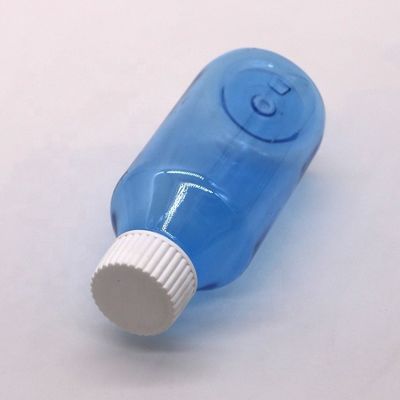 Botella PET de jarabe para la tos de grado farmacéutico con tapa de tornillo y logotipo personalizado