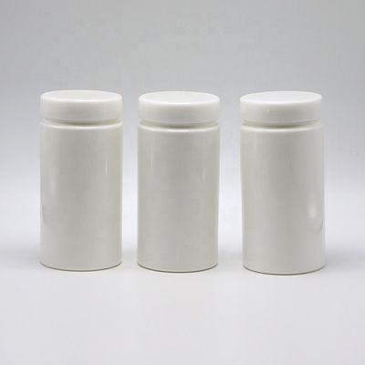 Botellas de plástico PE de forma cilíndrica recta de 200 ml botellas de farmacia con tapas de aluminio