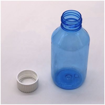 Botella PET de jarabe para la tos de grado farmacéutico con tapa de tornillo y logotipo personalizado