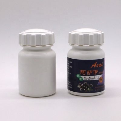 225 ml redondo 7.5 onzas de plástico HDPE Contenedor de medicamentos Suplemento Portador de botellas Capa de engranaje