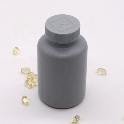Botella de plástico gris plateado de HDPE de 200 ml para envases sólidos de medicamentos personalizables