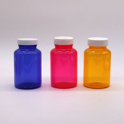 Botella de plástico PET para suplemento dietético de nutrición píldora cápsula tableta con varias tapas 250ml/cc