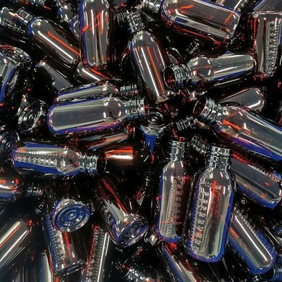 Logotipo personalizado Botella de jarabe para la tos de PET de grado farmacéutico de 100 ml con tapa de tornillo