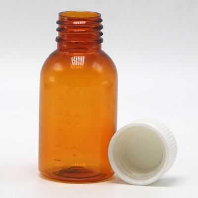 Aceite de tabaco de primera calidad 30 ml PET Ámbar Botella de jarabe de plástico líquido con tapa de tornillo