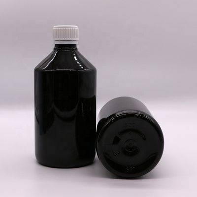500 ml/16.9 oz Botella de jarabe de plástico PET Contenedor de medicamento de suplemento líquido con tapas