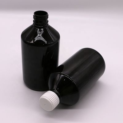 500 ml/16.9 oz Botella de jarabe de plástico PET Contenedor de medicamento de suplemento líquido con tapas