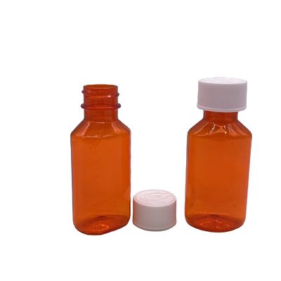 Botella líquida para medicamentos de plástico PET de 60 ml con tapa a prueba de niños e impresión en pantalla