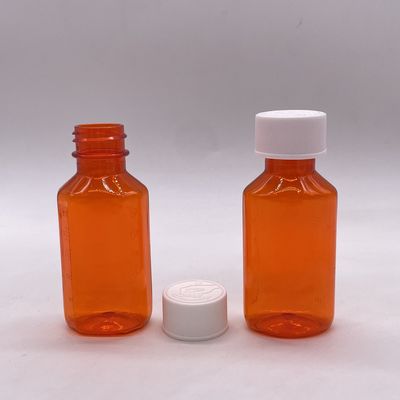 Botella líquida para medicamentos de plástico PET de 60 ml con tapa a prueba de niños e impresión en pantalla