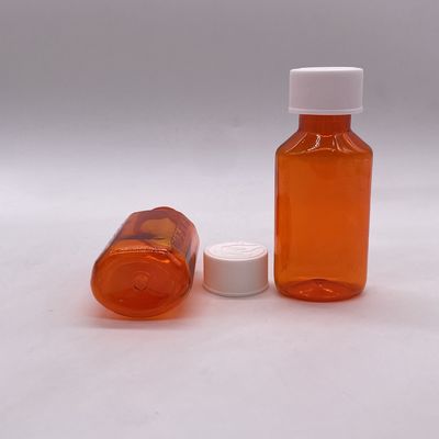 Botella líquida para medicamentos de plástico PET de 60 ml con tapa a prueba de niños e impresión en pantalla