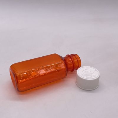 Botella líquida para medicamentos de plástico PET de 60 ml con tapa a prueba de niños e impresión en pantalla