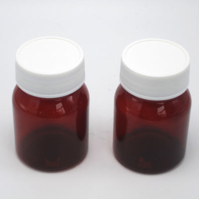 Envase para pastillas de viaje Botellas de pastillas de plástico portátiles vacías de 50 ml con tapa de tornillo blanca