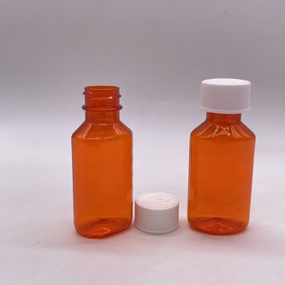 Botella líquida para medicamentos de plástico PET de 60 ml con tapa a prueba de niños e impresión en pantalla