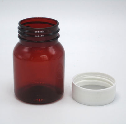 Envase para pastillas de viaje Botellas de pastillas de plástico portátiles vacías de 50 ml con tapa de tornillo blanca
