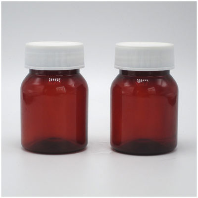Envase para pastillas de viaje Botellas de pastillas de plástico portátiles vacías de 50 ml con tapa de tornillo blanca