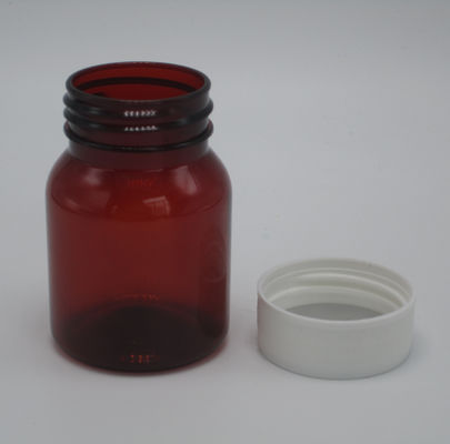 Envase para pastillas de viaje Botellas de pastillas de plástico portátiles vacías de 50 ml con tapa de tornillo blanca