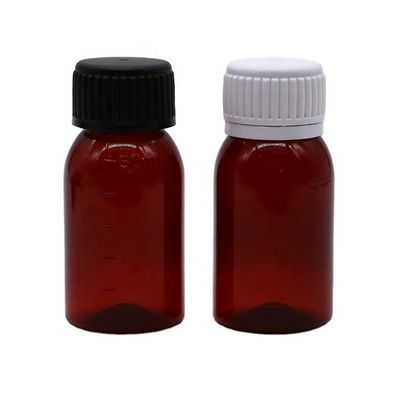 Botella de jarabe para la tos PET de 50 ml para el almacenamiento de líquidos orales lubricantes con aceite
