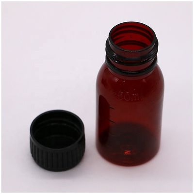 Botella de jarabe para la tos PET de 50 ml para el almacenamiento de líquidos orales lubricantes con aceite