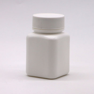 Botella de plástico cuadrada de 60 ml de HDPE de color personalizado para tabletas