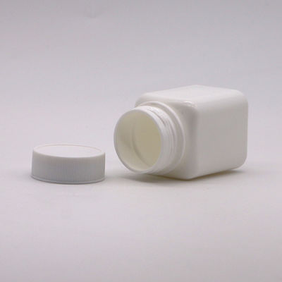 Botella de plástico cuadrada de 60 ml de HDPE de color personalizado para tabletas