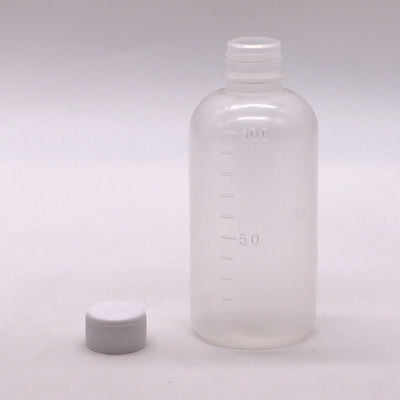 Medicamento 100 ml PET líquido botella de plástico vacía con escala y color personalizable