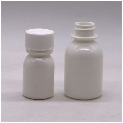 Contenedor de tapa a prueba de niños 60 ml de biberón en PE líquido oral blanco para jarabe para tos