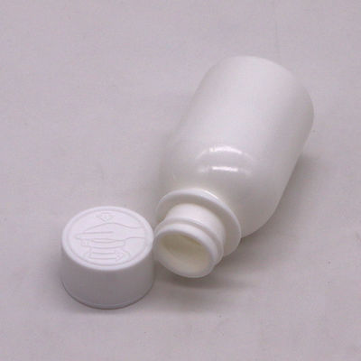 Contenedor de tapa a prueba de niños 60 ml de biberón en PE líquido oral blanco para jarabe para tos