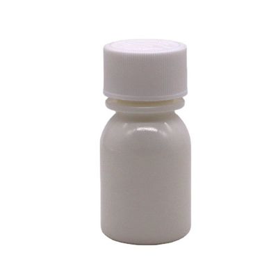 Botella de medicamento líquido oral en PE de 30 ml con tapa a prueba de niños y tapa CRC