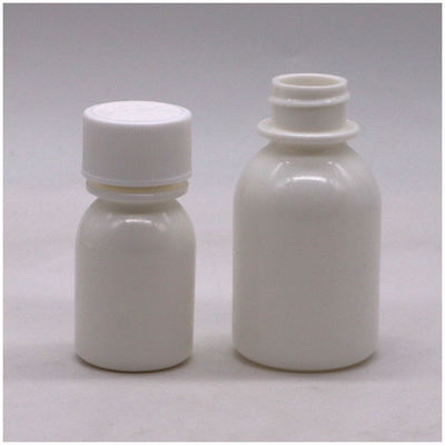 Botella de medicamento líquido oral en PE de 30 ml con tapa a prueba de niños y tapa CRC