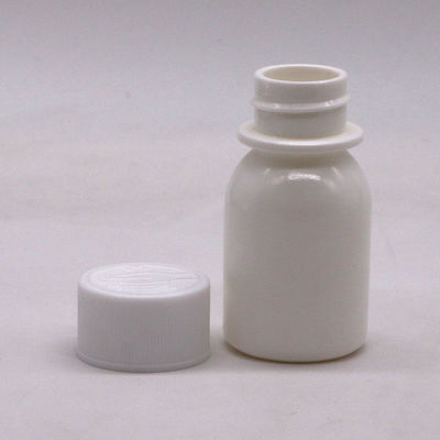 Botella de medicamento líquido oral en PE de 30 ml con tapa a prueba de niños y tapa CRC