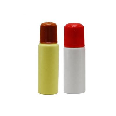 Material del cuerpo PE Botella de bola de rodillo recargable de 70cc para aceites esenciales y cosméticos