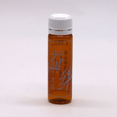 Botella de líquido oral de 15 ml PET ámbar marrón con tapa a prueba de alteraciones para envases médicos