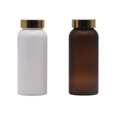 Botella de plástico PET de 250 ml para suplementos de píldoras cápsulas de tabletas Contenedor de almacenamiento Matt Finish