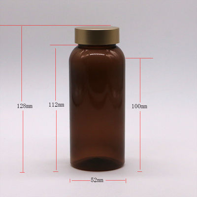 Botella de plástico PET de 250 ml para suplementos de píldoras cápsulas de tabletas Contenedor de almacenamiento Matt Finish