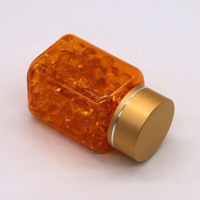 Botella de píldoras transparente de 90ML PET cuadrada con varias tapas de la compañía farmacéutica china
