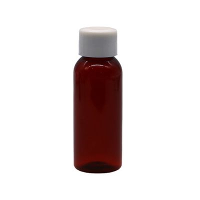 Botella de plástico de 30 ml PET Boston Round Slim 20-410 jarabe para jarabe de arce Impreso en pantalla